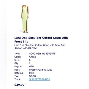 Rachel Zoe lime green one shoulder slit event dress